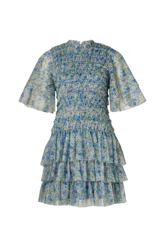 Minnie Short Sleeve Lace Mini Dress Ditsy