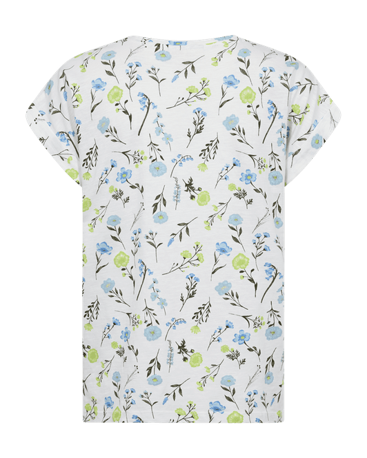 Hovedbilde Viva Tee Print Offwhite W Sharp Green