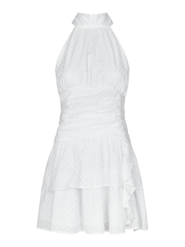 Amaris Dobby Dress White