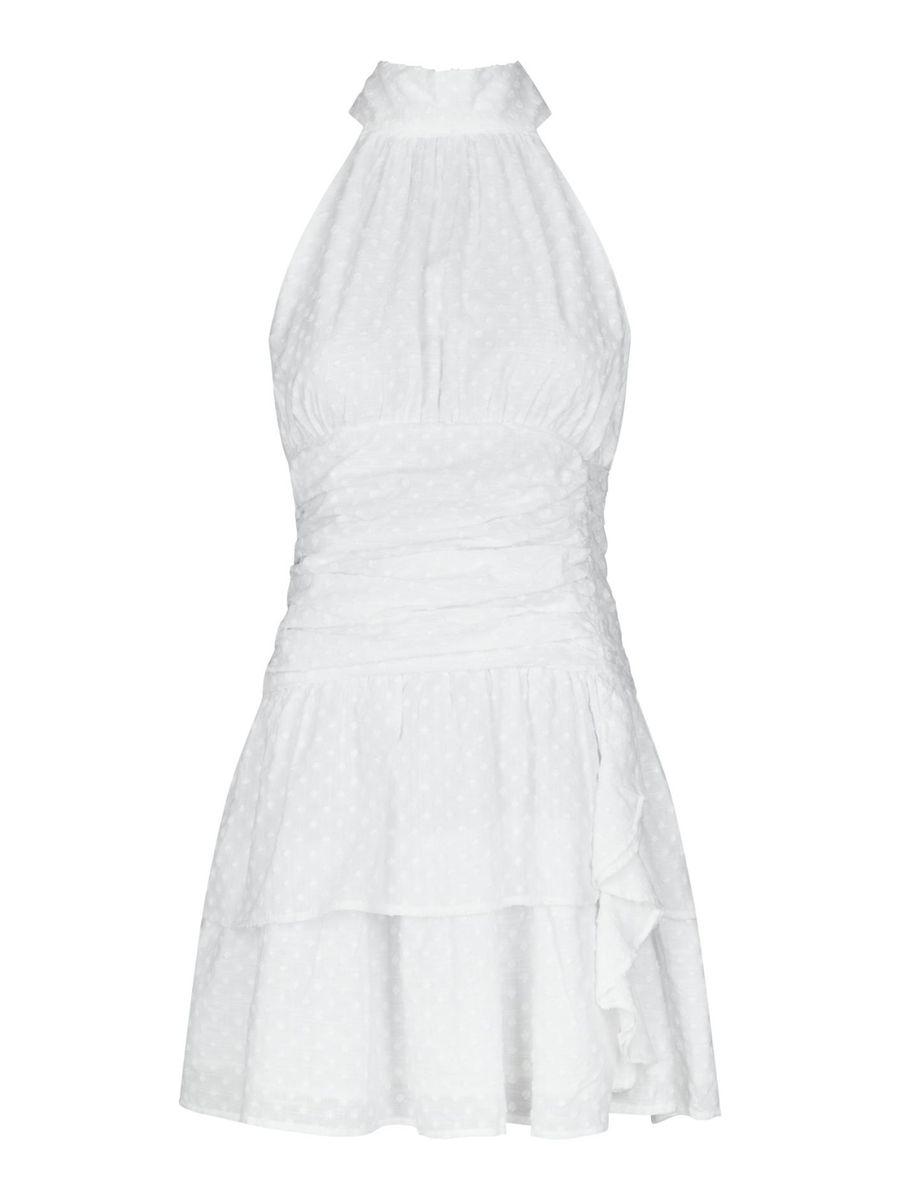 Amaris Dobby Dress White