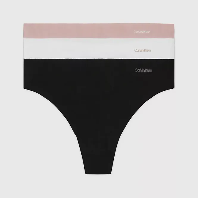 Hovedbilde 3-pack Thong Black, White, Subdued