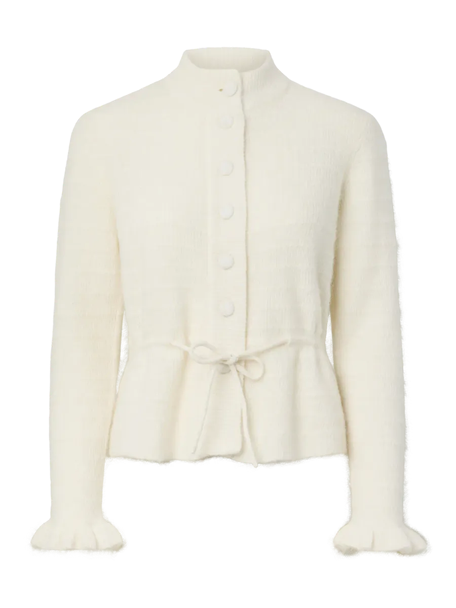 YasThellis Knit Cardigan Star White