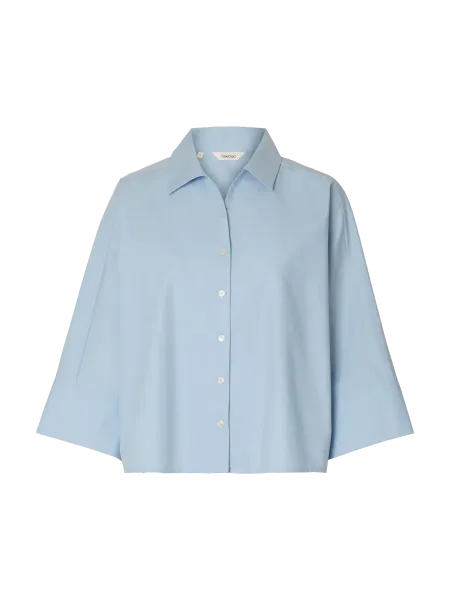 Hovedbilde SlfEster Oversize 3/4 Shirt Cashmere Blue