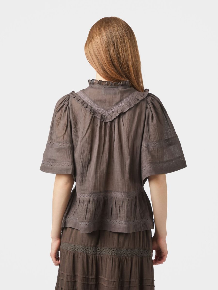 Evienne S Voile Top Dark Brown