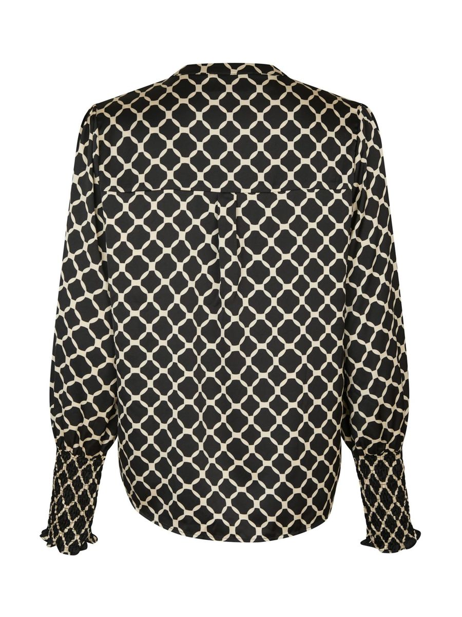 Landa Tile Print Blouse Black