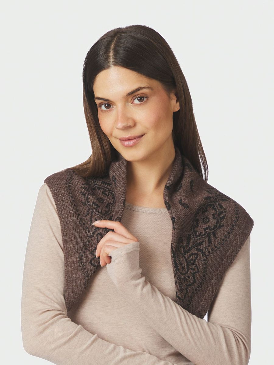 Adelina Paisley Scarf Brown