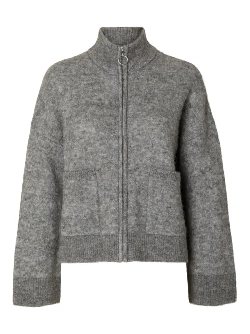 Hovedbilde SlfSia Knit Zipper Cardigan Medium Grey