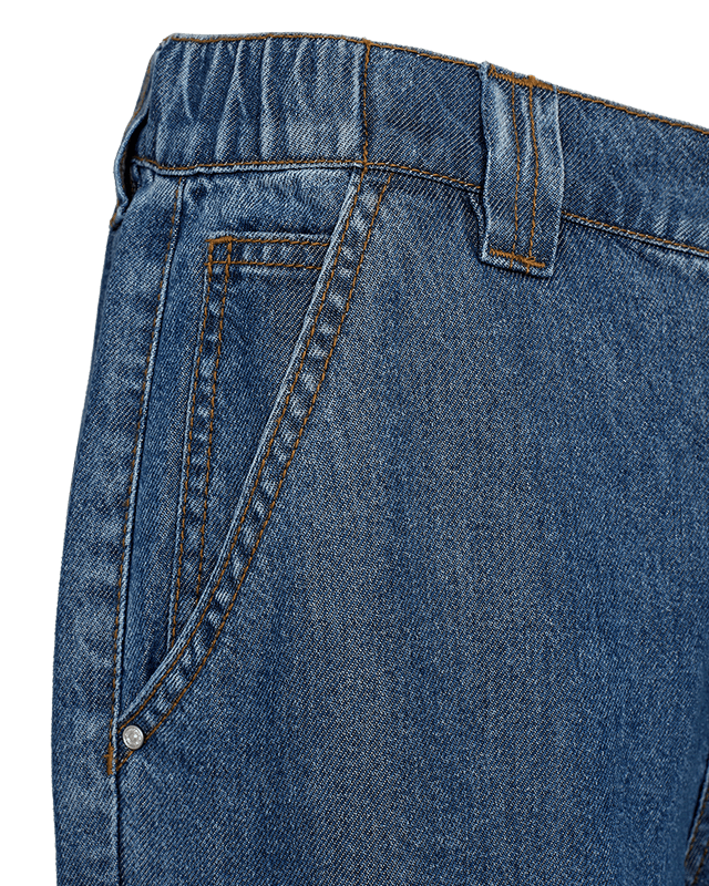 Milo Pants Full Length Wide Leg Medium Blue Denim