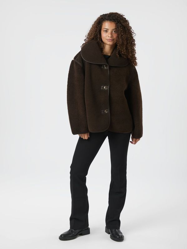 Edmund Teddy Jacket Dark Brown