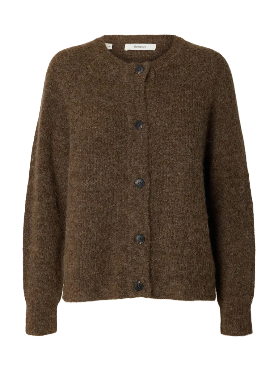 SlfLulu Knit Short Cardigan Dachshund Melange