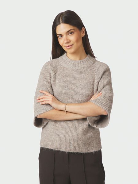 Hovedbilde Bandi Fluffy Knit Blouse Beige Melange