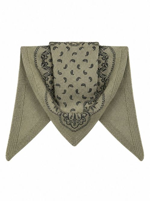 Hovedbilde Ariya Paisley Knit Scarf Army