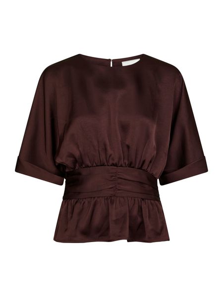 Hovedbilde Annegret Heavy Sateen Blouse Burgundy