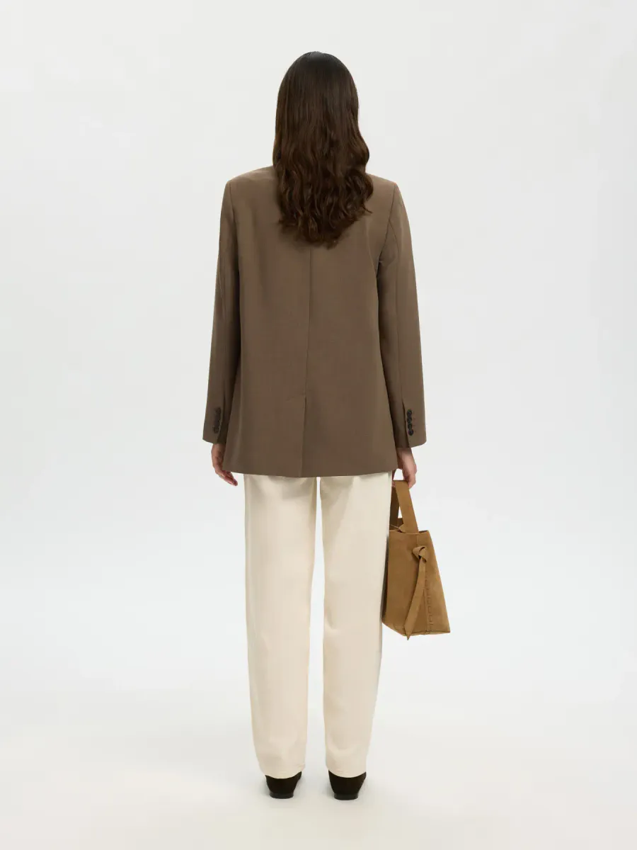 SlfRita Relaxed Blazer Mel Chocolate Chip