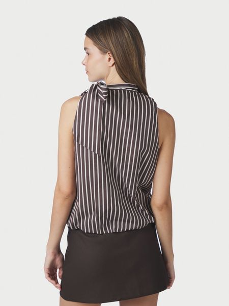 Hovedbilde Veda Wide Stripe Top Dark Brown
