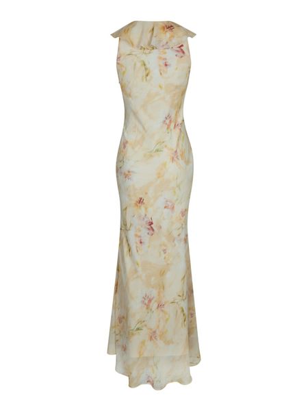 Hovedbilde Zella Chiffon Print Dress Dusty Yellow