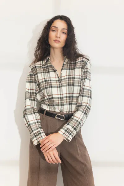 Hovedbilde Joan Flannel Shirt Green Check