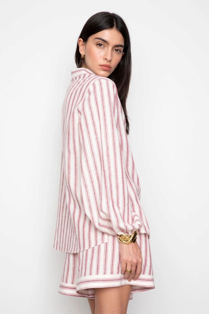Lilia Shorts Berry Stripe