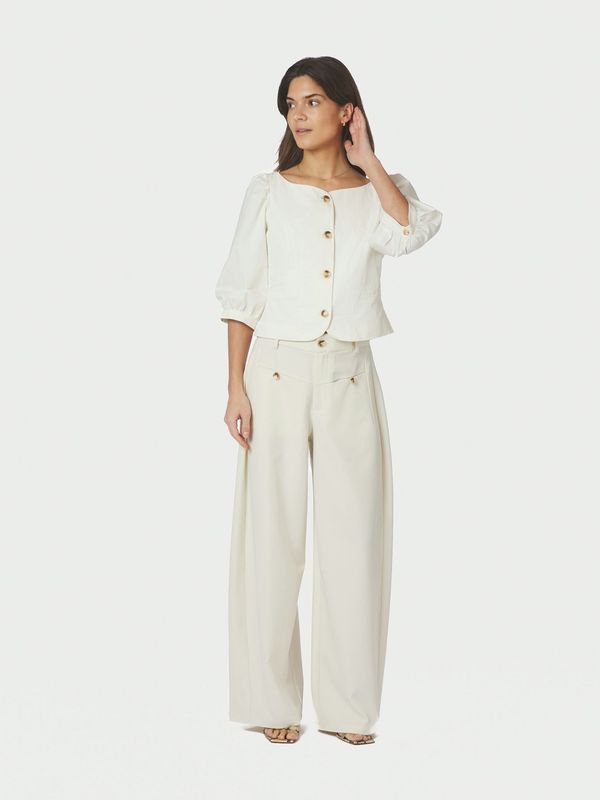 Jeannie Twill Blouse Offwhite