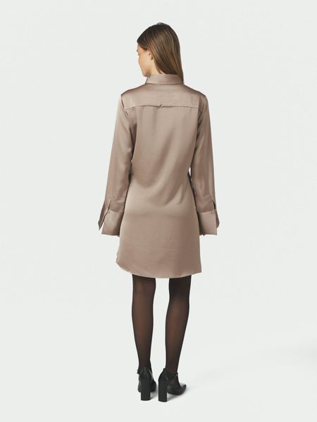 Hovedbilde Biria Heavy Sateen Dress Dark Taupe
