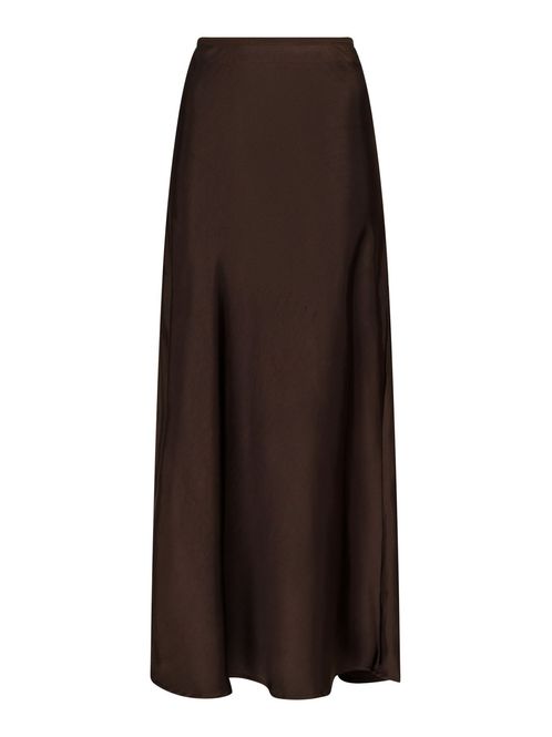 Hovedbilde Vicky Heavy Sateen Skirt Dark Brown