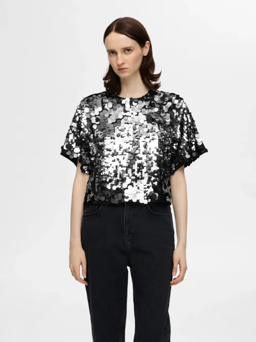 Hovedbilde SlfTana Sequins Top Silver