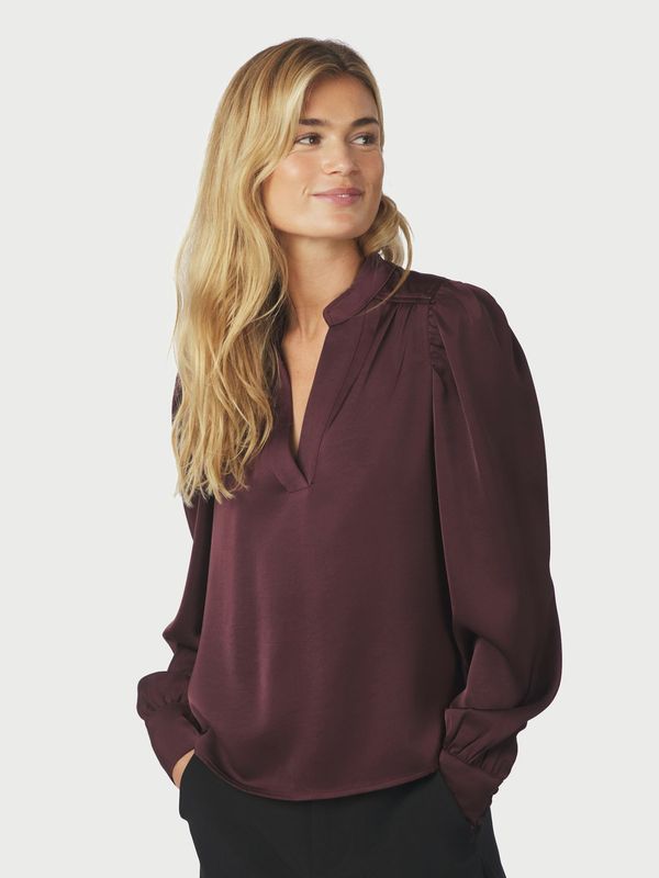 Rosslyn Heavy Sateen Blouse Burgundy