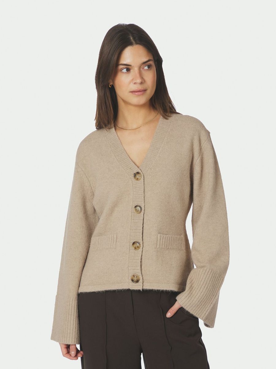 Pixie Knit Cardigan Warm Grey