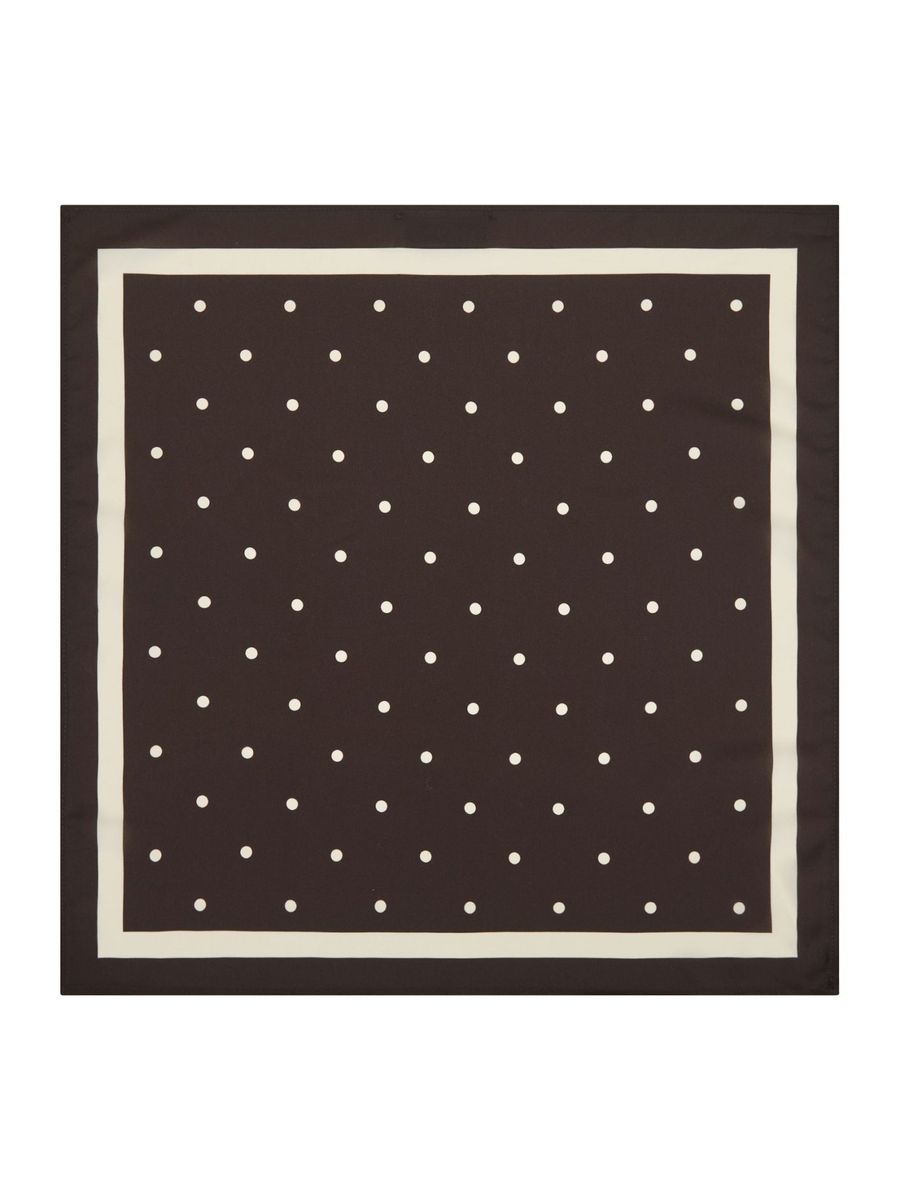 Judy Dot Scarf Dark Brown