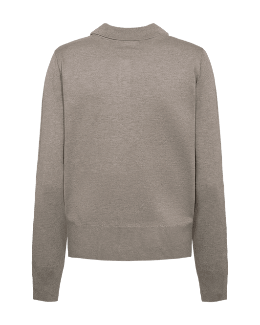 Hovedbilde Katie Pullover Polo Collar Desert Taupe Melange