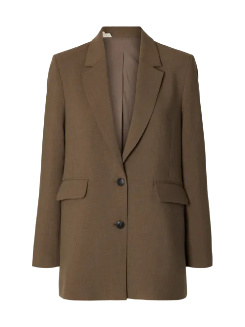 Hovedbilde SlfRita Relaxed Blazer Mel Chocolate Chip