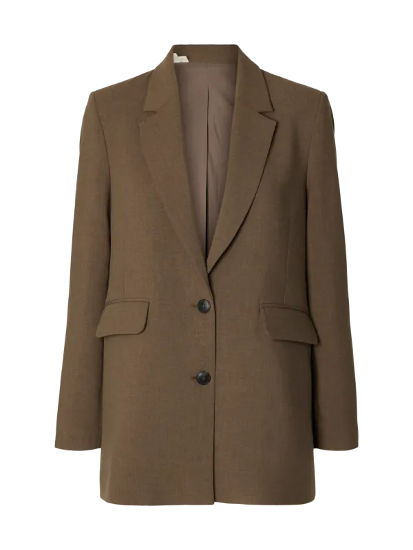SlfRita Relaxed Blazer Mel Chocolate Chip