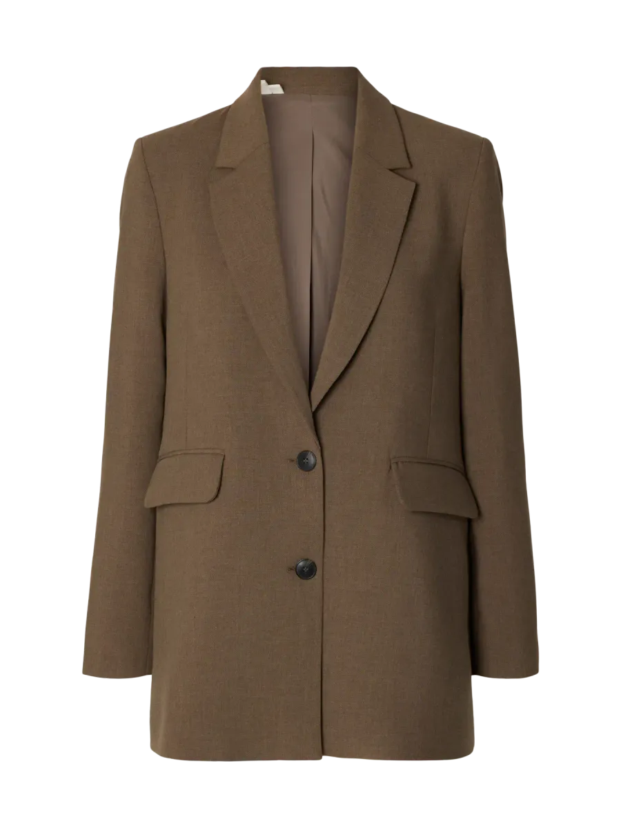 SlfRita Relaxed Blazer Mel Chocolate Chip