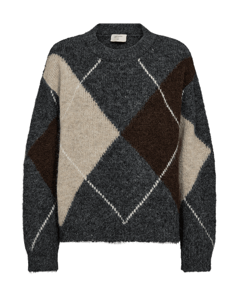 Hovedbilde GrsLulu Pullover Dark Grey w. Oyster Grey