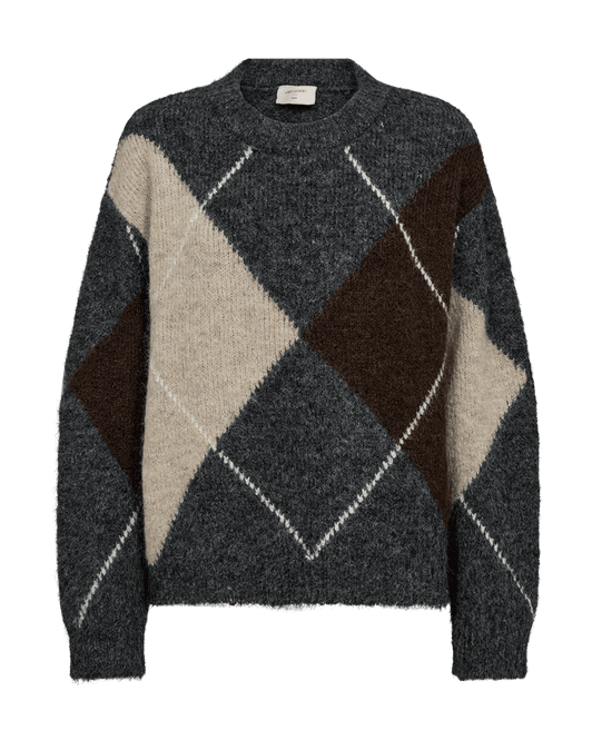 Hovedbilde GrsLulu Pullover Dark Grey w. Oyster Grey
