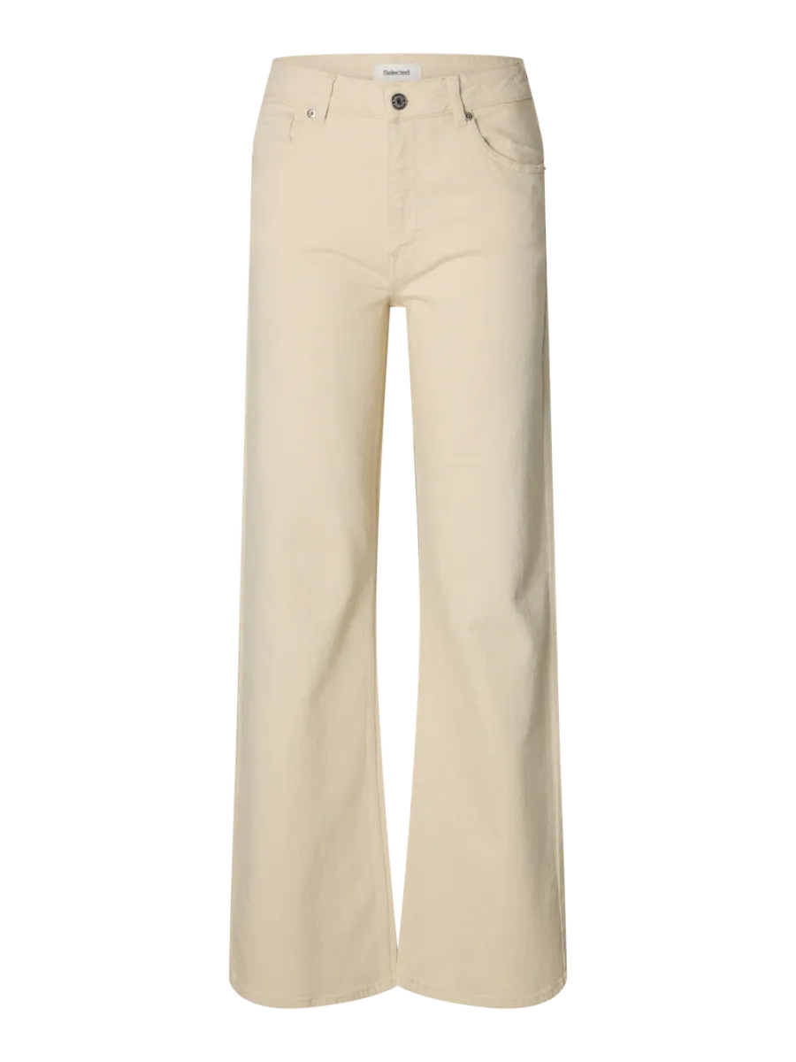 SlfWide Bea- Kori Ecru Jeans 