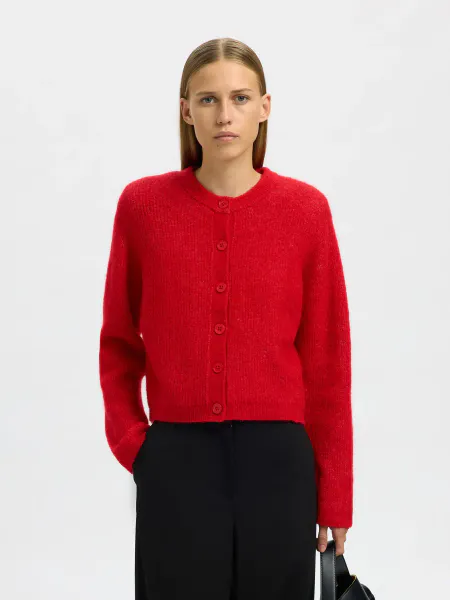 Hovedbilde Sia Ras Knit Cropped Cardigan Equestrian Red