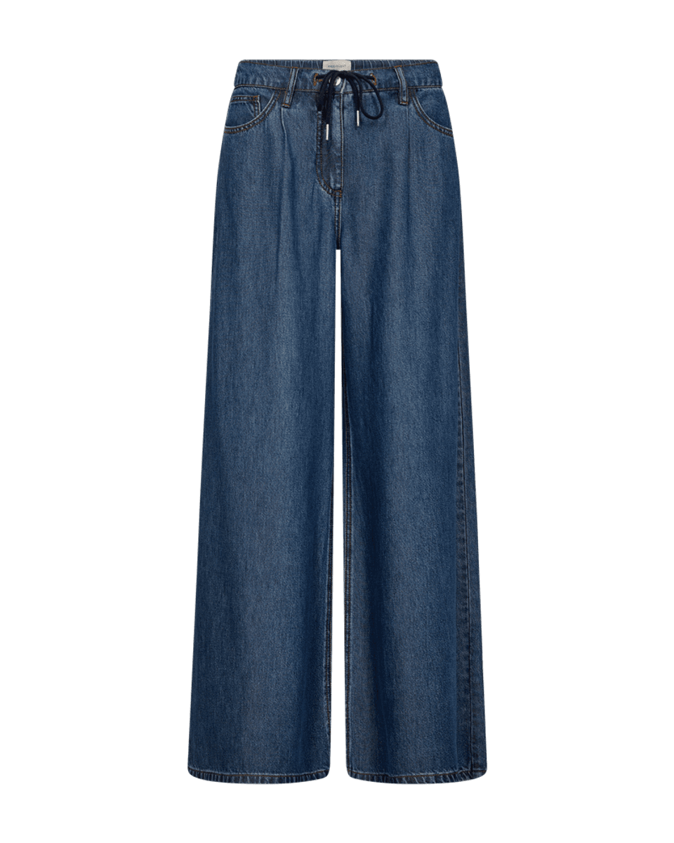 Milo Pants Wide Leg Medium Blue Denim