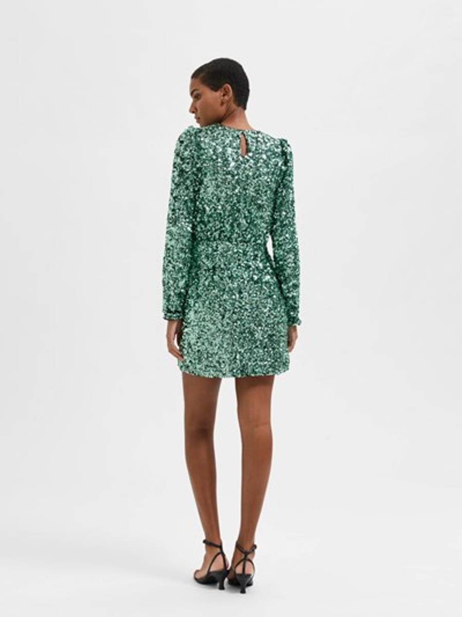 SlfColyn Sequins Dress Loden Green