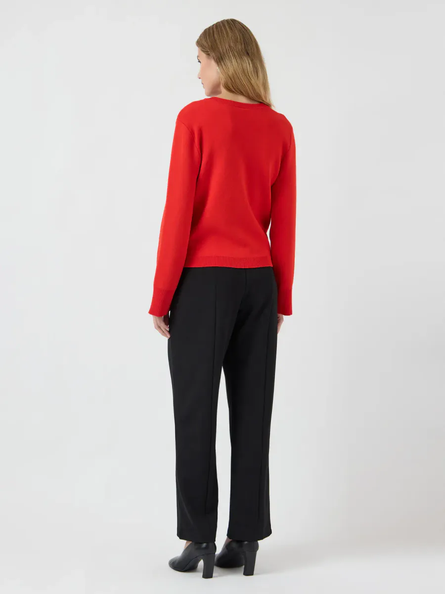 YasElena Knit Cardigan Fiery Red