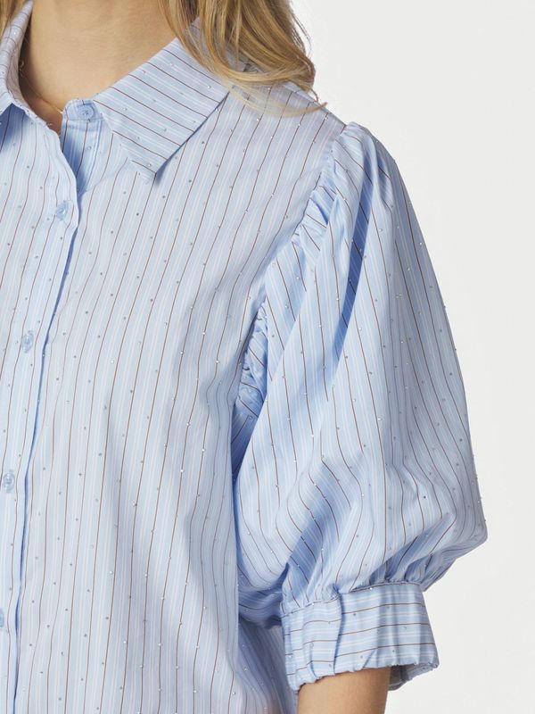 Etta Stripe Stone Shirt Light Blue