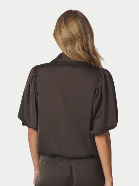 Hovedbilde Parisa Heavy Sateen Blouse Dark Brown