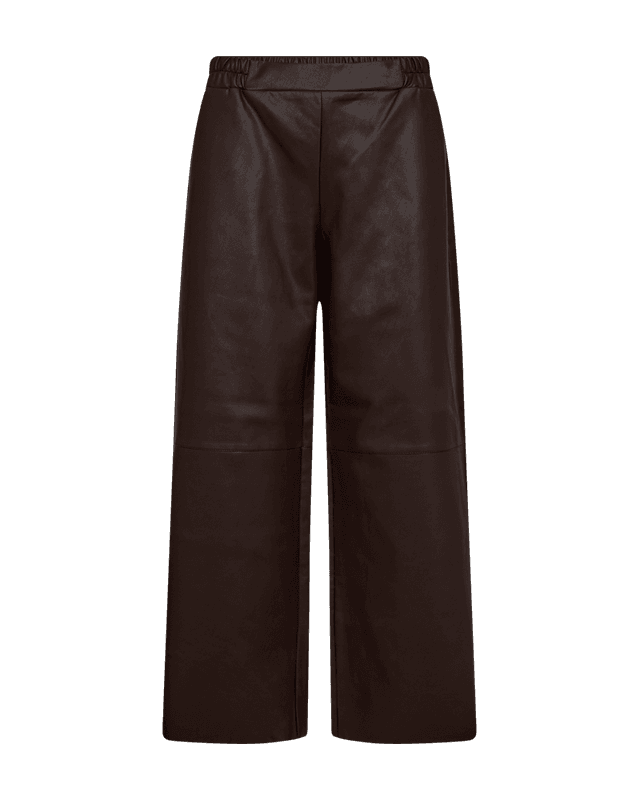 Veggy Pants Faux Leather Coffee Bean