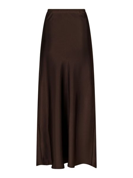 Hovedbilde Vicky Heavy Sateen Skirt Dark Brown
