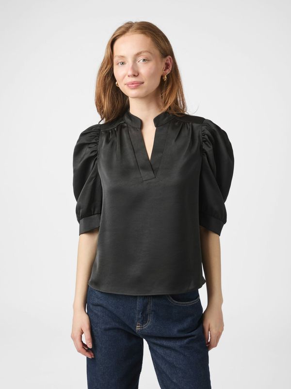 Roella Heavy Sateen Blouse Black