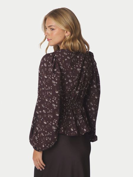 Hovedbilde Delphine Flowerbunch Blouse Chocolate Plum