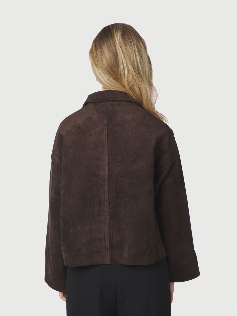Titan Faux Suede Jacket Brown