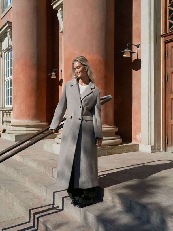 Corina Herringbone Twill Coat