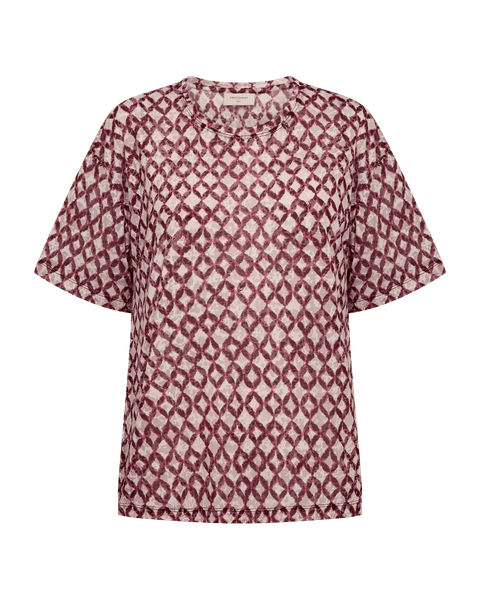 Hovedbilde Grsesburn Tee Burn Out Print Port Royale W Pale ...