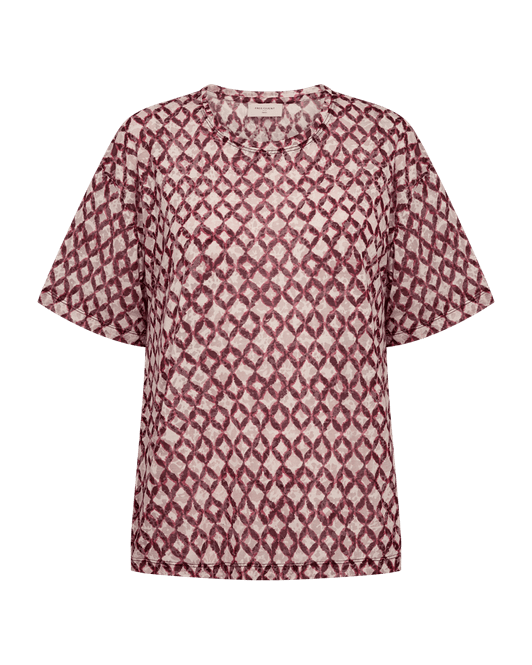 Hovedbilde Grsesburn Tee Burn Out Print Port Royale W Pale ...